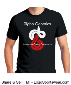 Redtail Alpha Genetics T Shirt Black Design Zoom